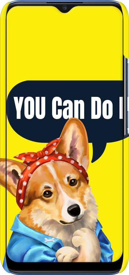 3D пластиковий матовий чехол чехол с корги You Can Do It для Realme 7i - 6184m-2486 изображение 