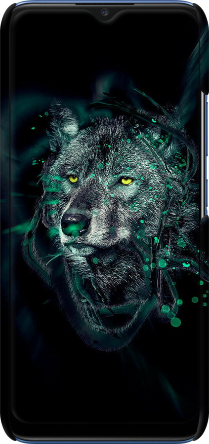 3D пластиковий матовий чехол Wolf для Realme 7i - 6610m-2486 изображение 