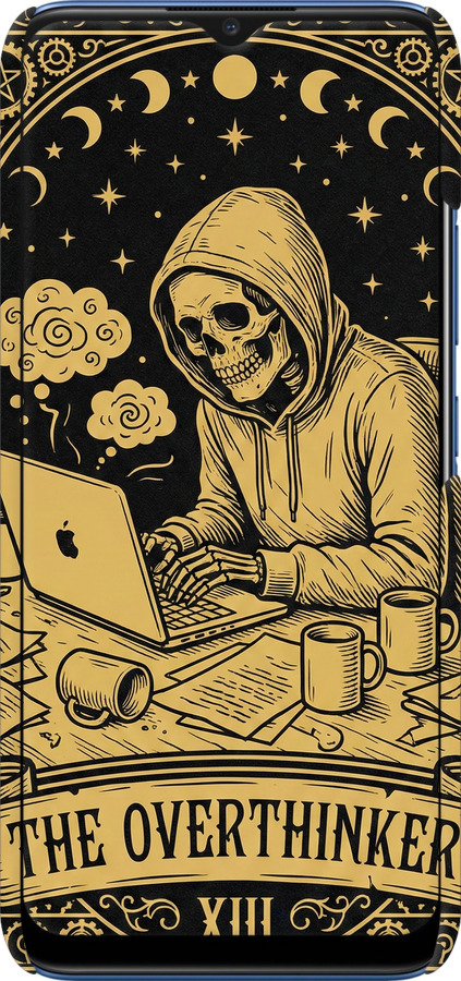 3D пластиковый матовый чехол The Overthinker для Realme 7i - 6774m-2486 изображение 