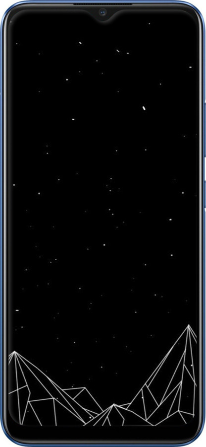 Силиконовый чехол Черно белые абстрактные горы для Realme C12 - 6437u-2240 изображение 