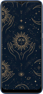 Силіконовий чехол Celestial Harmony: Sun & Moon Gold Mystic Pattern для Realme C15 - 6778u-2063 изображение 