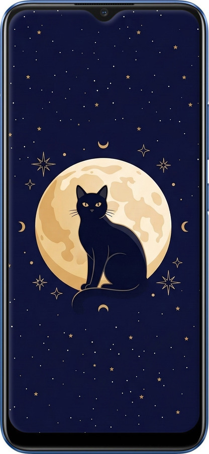 Силіконовий чехол Cute Cat Celestial/Witchy для Realme C15 - 6787u-2063 изображение 