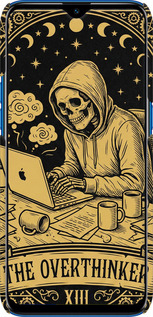 3D пластиковый матовый чехол The Overthinker для Realme C2 - 6774m-1852 изображение 