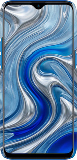 3D пластиковий матовий чехол Liquid Chrome для Realme C2 - 6781m-1852 изображение 