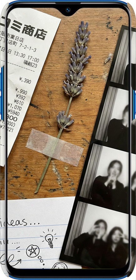 3D пластиковый матовый чехол Aesthetic Scrapbook Collage для Realme C2 - 6773m-1852 изображение 