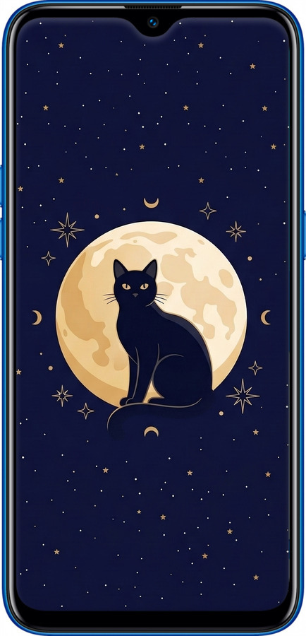 2D пластиковий чехол Cute Cat Celestial/Witchy для Realme C2 - 6787t-1852 изображение 