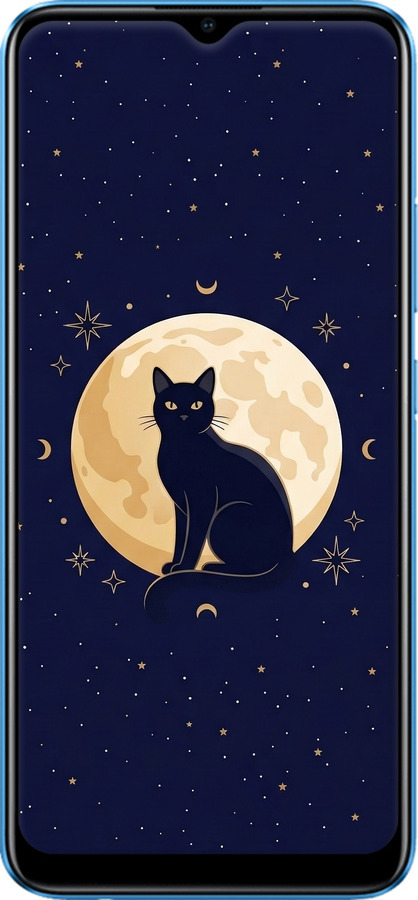 TPU чехол Cute Cat Celestial/Witchy для Realme C20A - 6787b-2416 изображение 