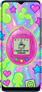 3D пластиковый матовый чехол Y2K Aesthetic Retro Pet: Годуй мене кавою для Realme C11 2021 - 6784m-2485 изображение 