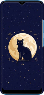 3D пластиковый матовый чехол Cute Cat Celestial/Witchy для Realme C11 2021 - 6787m-2485 изображение 