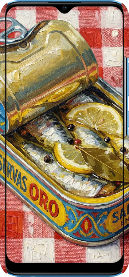 3D пластиковый матовый чехол Vintage Sardine Tin Phone для Realme C11 2021 - 6772m-2485 изображение 