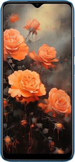 Силиконовый чехол Оранжевые розы для Realme C11 2021 - 5944u-2485 изображение 