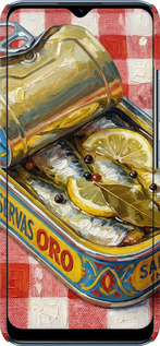 3D пластиковый матовый чехол Vintage Sardine Tin Phone для Realme C21 - 6772m-2321 изображение 