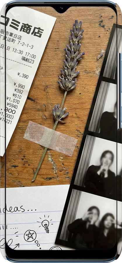 3D пластиковый матовый чехол Aesthetic Scrapbook Collage для Realme C21 - 6773m-2321 изображение 