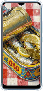 Силикон с усиленными углами чехол Vintage Sardine Tin Phone для Realme C21 - 6772sp-2321 изображение 