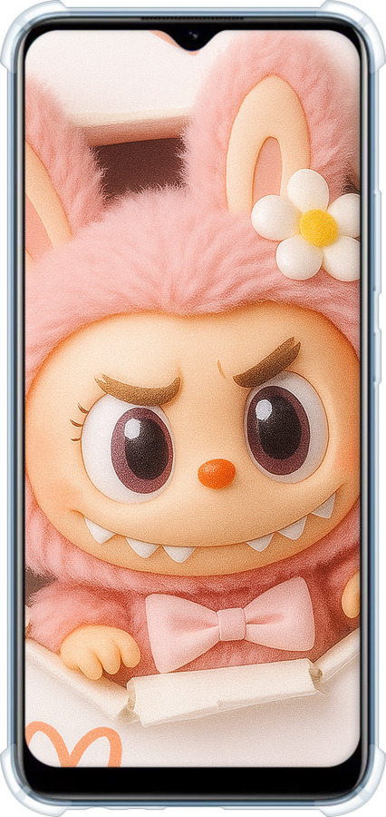 Силіконовий протиударний с посиленими кутами чехол Лабубу 2 для Realme C21 - 6710sp-2321 изображение 