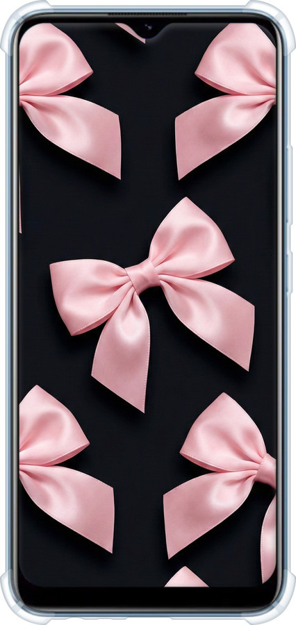 Силіконовий протиударний с посиленими кутами чехол Coquette Ribbons Dark Coquette для Realme C21 - 6767sp-2321 изображение 