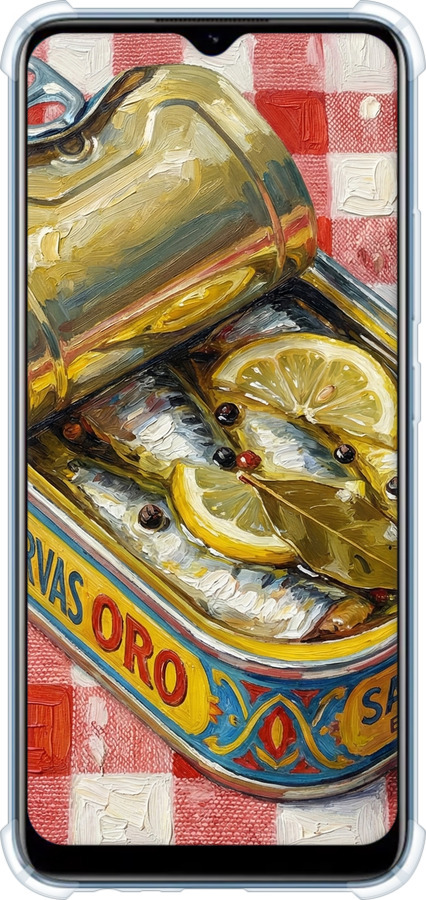 Силикон с усиленными углами чехол Vintage Sardine Tin Phone для Realme C21 - 6772sp-2321 изображение 