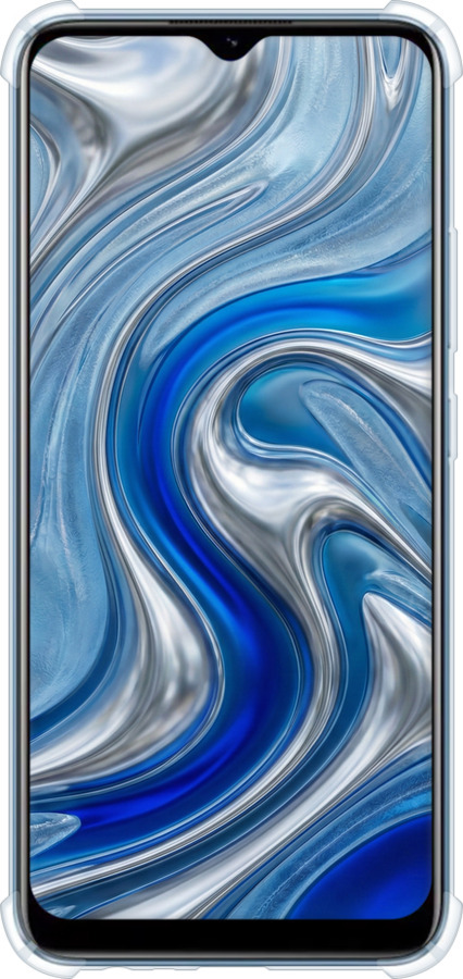 Силіконовий протиударний с посиленими кутами чехол Liquid Chrome для Realme C21 - 6781sp-2321 изображение 