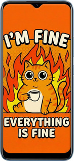 Силиконовый chehol(1620) - TRANSLATE NOT EXISTS 'Funny Cat' dlya(1621) - TRANSLATE NOT EXISTS Realme C21 - 6786u-2321 изображение 1