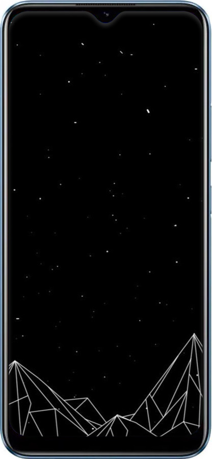 Силиконовый чехол Черно белые абстрактные горы для Realme C21 - 6437u-2321 изображение 