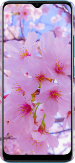 3D пластиковый матовый чехол Сакура для Realme C21Y - 6029m-2472 изображение 