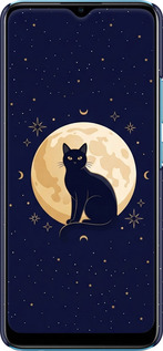 3D пластиковый матовый чехол Cute Cat Celestial/Witchy для Realme C25Y - 6787m-2553 изображение 