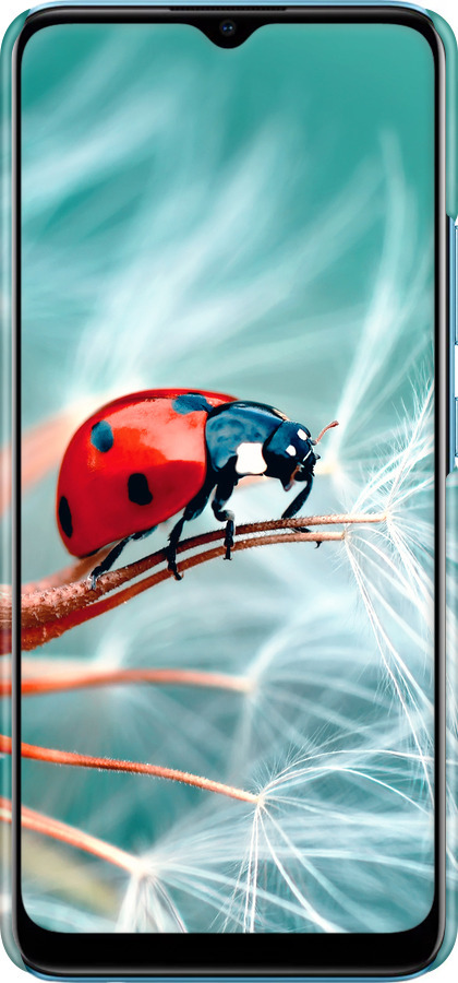 3D пластиковый матовый чехол Божья коровка для Realme C21Y - 6049m-2472 изображение 