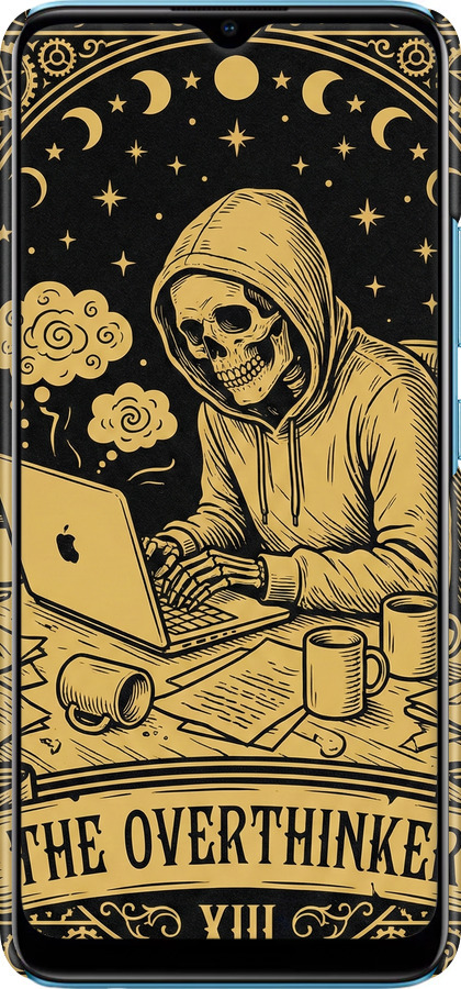 3D пластиковый матовый чехол The Overthinker для Realme C25Y - 6774m-2553 изображение 