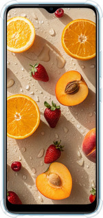 Силіконовий протиударний с посиленими кутами чехол Фрукти 3 для Realme C25Y - 6703sp-2553 изображение 