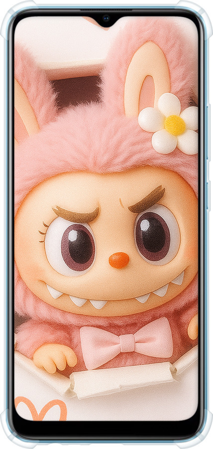Силіконовий протиударний с посиленими кутами чехол Лабубу 2 для Realme C25Y - 6710sp-2553 изображение 