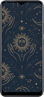 Силіконовий чехол Celestial Harmony: Sun & Moon Gold Mystic Pattern для Realme C25 - 6778u-3613 изображение 