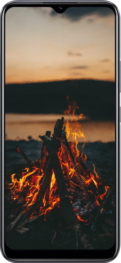 Силиконовый чехол Огонь для Realme C25s - 6021u-3679 изображение 