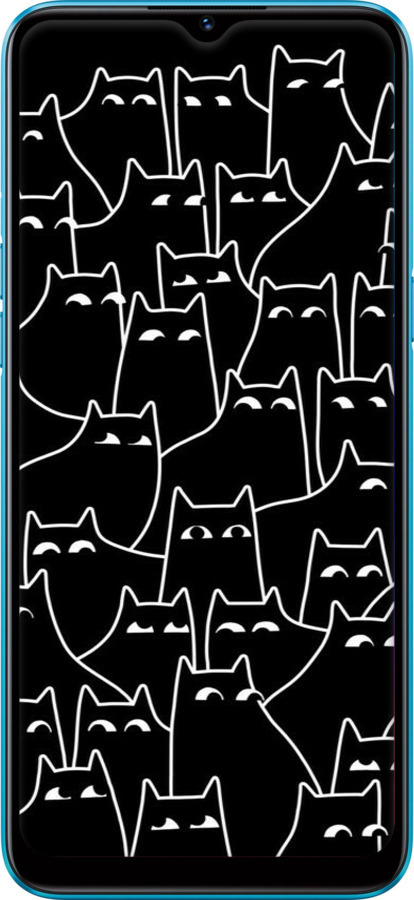 TPU чехол С изображением кошек для Realme C3 - 6470b-1889 изображение 