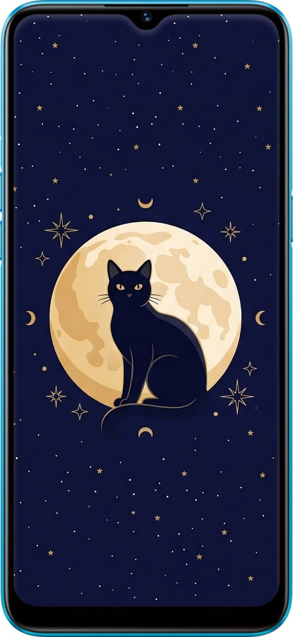 TPU чехол Cute Cat Celestial/Witchy для Realme C3 - 6787b-1889 изображение 