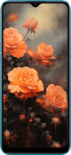 2D пластиковий чехол Оранжеві троянди для Realme C3 - 5944t-1889 изображение 