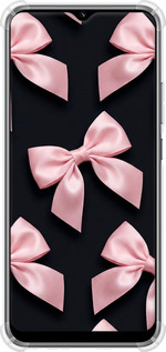 Силіконовий протиударний с посиленими кутами чехол Coquette Ribbons Dark Coquette для Realme C30 - 6767sp-2700 изображение 