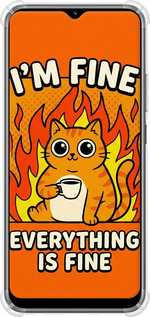 Силикон с усиленными углами чехол Funny Cat для Realme C30 - 6786sp-2700 изображение 