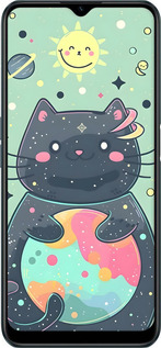 TPU чехол Милый котик для Realme C31 - 6364b-2593 изображение 
