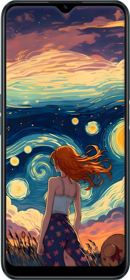 TPU чехол Девушка Арт для Realme C31 - 6325b-2593 изображение 