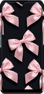 3D пластиковый матовый чехол Coquette Ribbons Dark Coquette для Realme C31 - 6767m-2593 изображение 