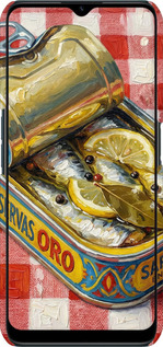 3D пластиковый матовый чехол Vintage Sardine Tin Phone для Realme C31 - 6772m-2593 изображение 