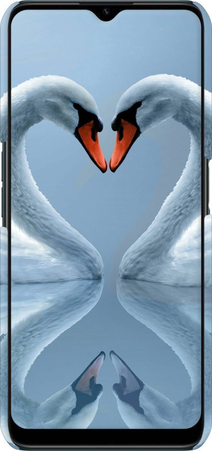 3D пластиковий матовий чехол Лебеді для Realme C31 - 6007m-2593 изображение 