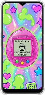 Силикон с усиленными углами чехол Y2K Aesthetic Retro Pet: Годуй мене кавою для Realme C31 - 6784sp-2593 изображение 