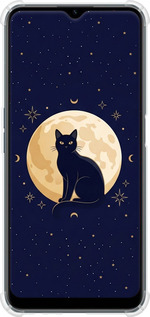 Силикон с усиленными углами чехол Cute Cat Celestial/Witchy для Realme C31 - 6787sp-2593 изображение 