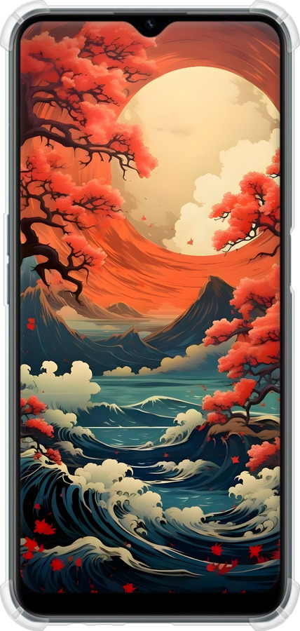 Силикон с усиленными углами чехол Природа японии для Realme C31 - 6327sp-2593 изображение 