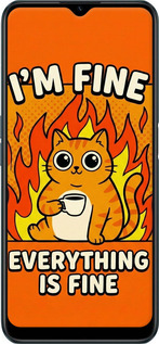 Силиконовый чехол Funny Cat для Realme C31 - 6786u-2593 изображение 