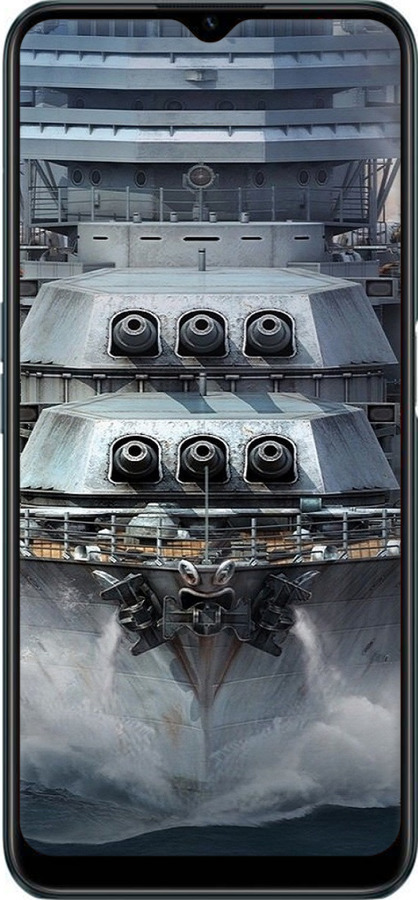 Силиконовый чехол Линкор, world of tanks, wargaming, военный корабль для Realme C31 - 6453u-2593 изображение 
