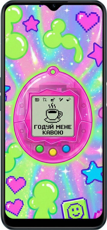 Силиконовый чехол Y2K Aesthetic Retro Pet: Годуй мене кавою для Realme C31 - 6784u-2593 изображение 