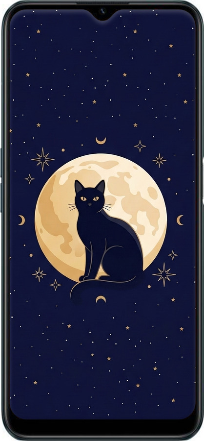 Силиконовый чехол Cute Cat Celestial/Witchy для Realme C31 - 6787u-2593 изображение 