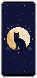Силикон с усиленными углами чехол Cute Cat Celestial/Witchy для Realme C33 - 6787sp-2870 изображение 